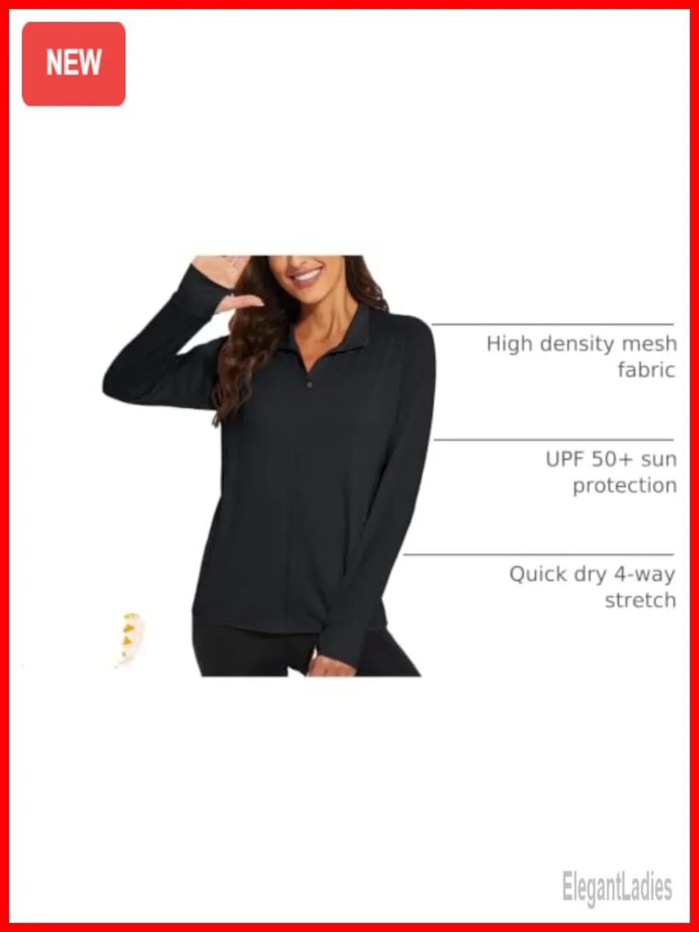UPF 50+ Women's Athletic Jacket Full Zip Long Sleeve Lightweight
